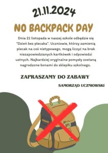 "Dzień bez plecaka"