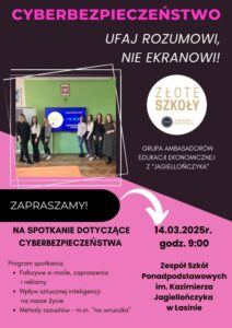 Zapraszamy na spotkanie dotyczące cyberbezpieczeństwa