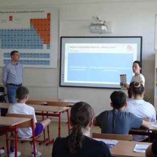 „Jagiellończyk” z wizytą u ósmoklasistów w Szkole Podstawowej w Łasinie