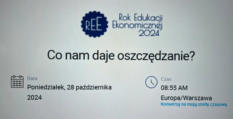 " Co nam daje oszczędzanie?"