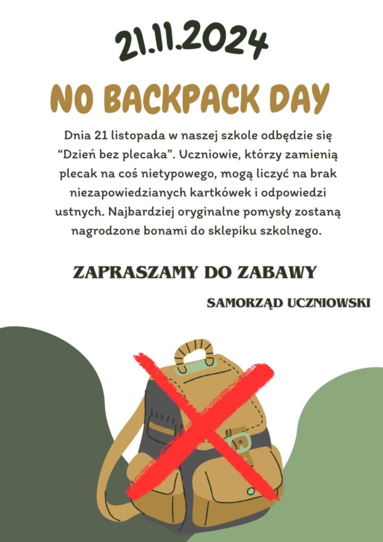 "Dzień bez plecaka"