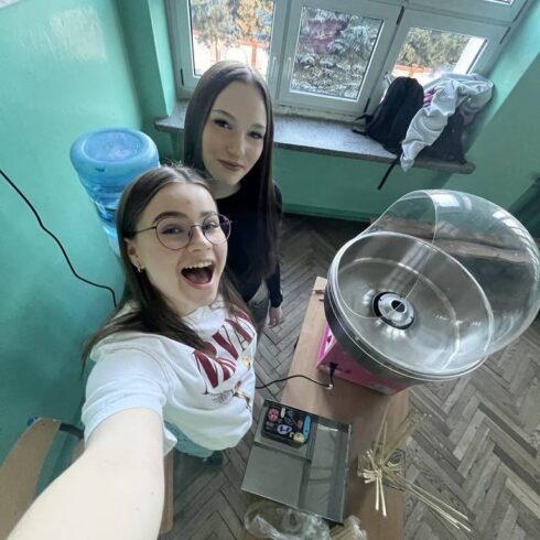 Walentykowa słodka wata cukrowa