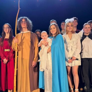 Jasełka w wykonaniu szkolnego koła teatralnego Galimatias