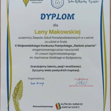 Konkurs Poetycki „Radość pisania”