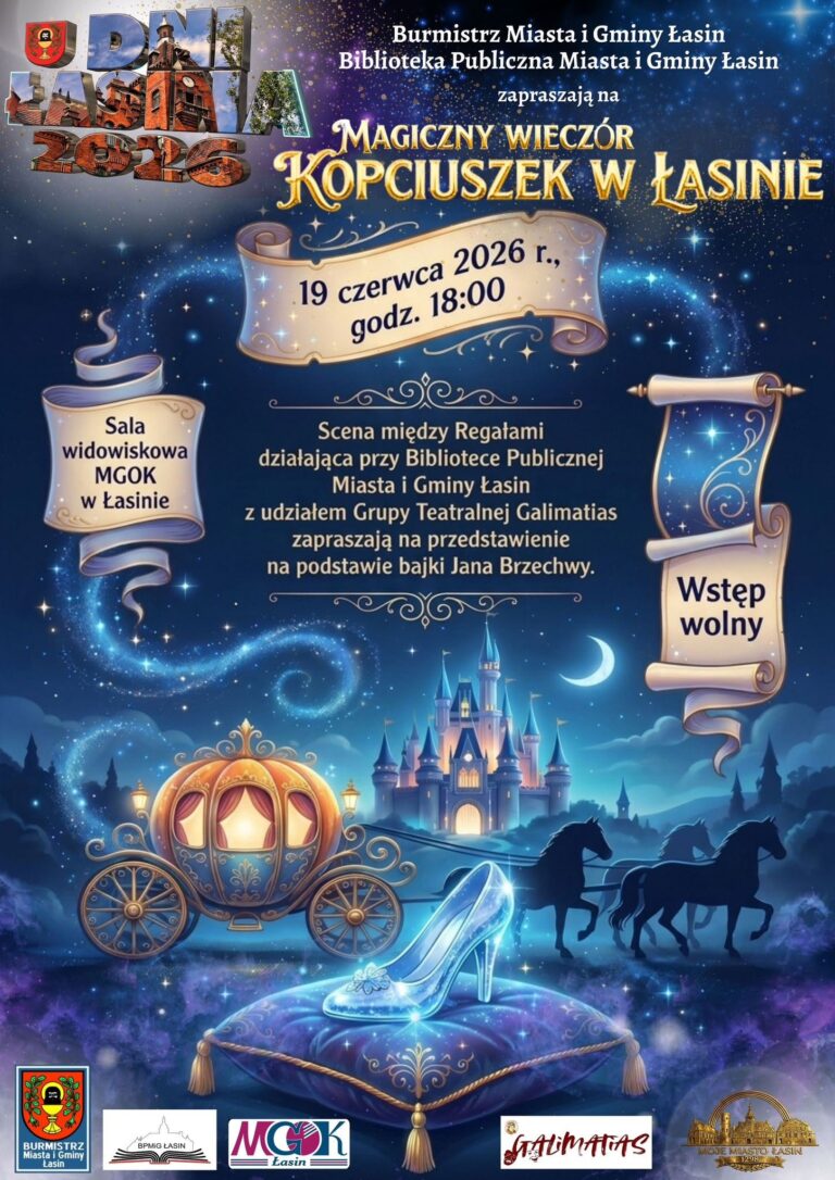 Plakat - "Kopciuszek w Łasinie"
