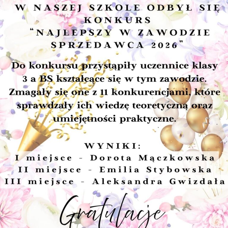 „Najlepszy w zawodzie sprzedawca 2026”